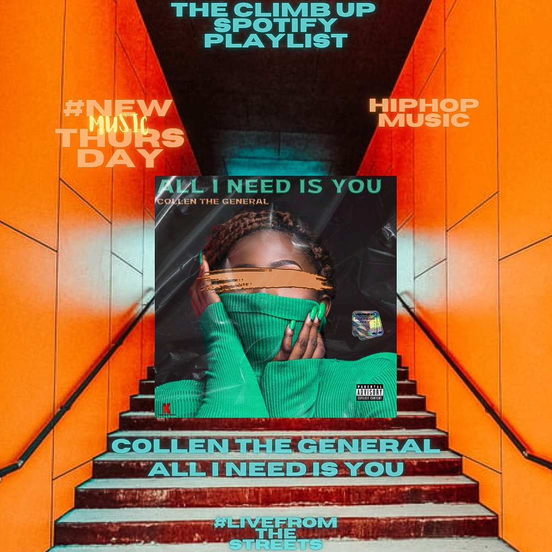 1. Told you so- @IzzyLucid

2. Burnt Bridges- @TashaHendrixx , Oriiginelle

3. Monalisa- @toshkithatboy

4. June 13th- @CarvoCardo

5. All I need is You- @collenthegeneral

Let's welcome these amazing CLIMBERS by streaming the HipHop out of this playlist.💙🧗🏽🎧🎶😉👏🏾