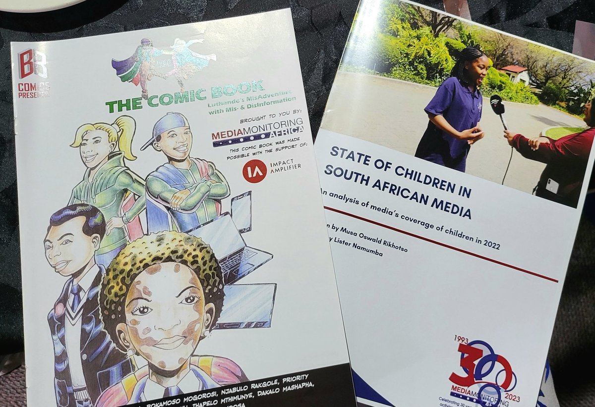 Excited to join @MediaMattersZA's event for #InternationalChildrensDay2023. They're launching their State of Children in South African Media 2022 report today and have been analysing children in the media for the past 20 years. Love the new comic too. 
#MMAturns30 #Article12