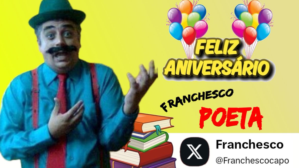 Parabéns @Franchescocapo Muitas felicidades! Feliz Aniversário! 🥳 🍰 🎂 🎩