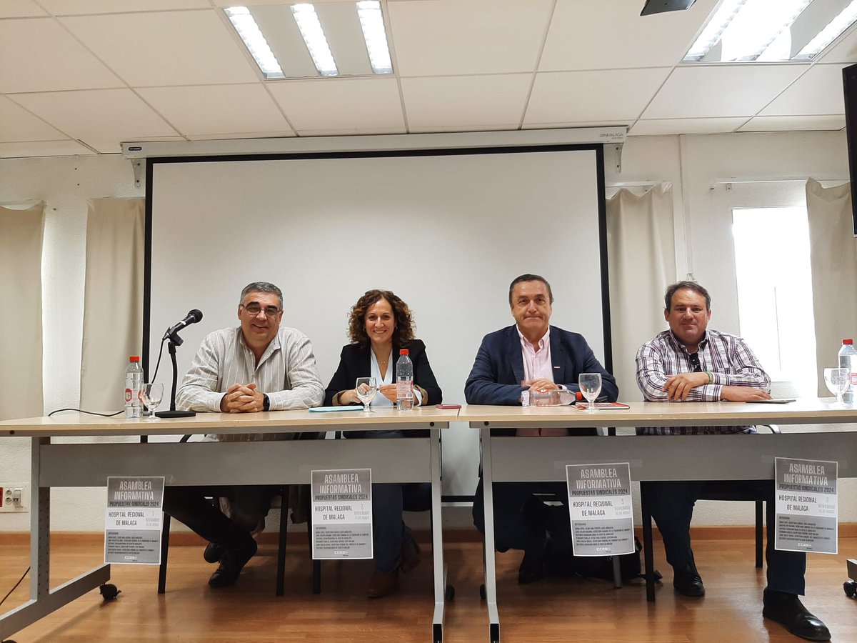 ccooandalucia's tweet photo. @nurialomar @fssccooand @ccoomalaga @cubillofm @JosPelayo1 🙋‍♀️ASAMBLEA | ❗️Comenzamos la asamblea con trabajadores y trabajadoras en el Materno Infantil de Málaga.

💬Intervienen:
✅@nurialomar (CCOO de Andalucía)
✅@JosPelayo1 (@fssccooand)
✅@cubillofm (@ccoomalaga)
✅Juan Carlos Navas. https://t.co/JpOWkNFiuM