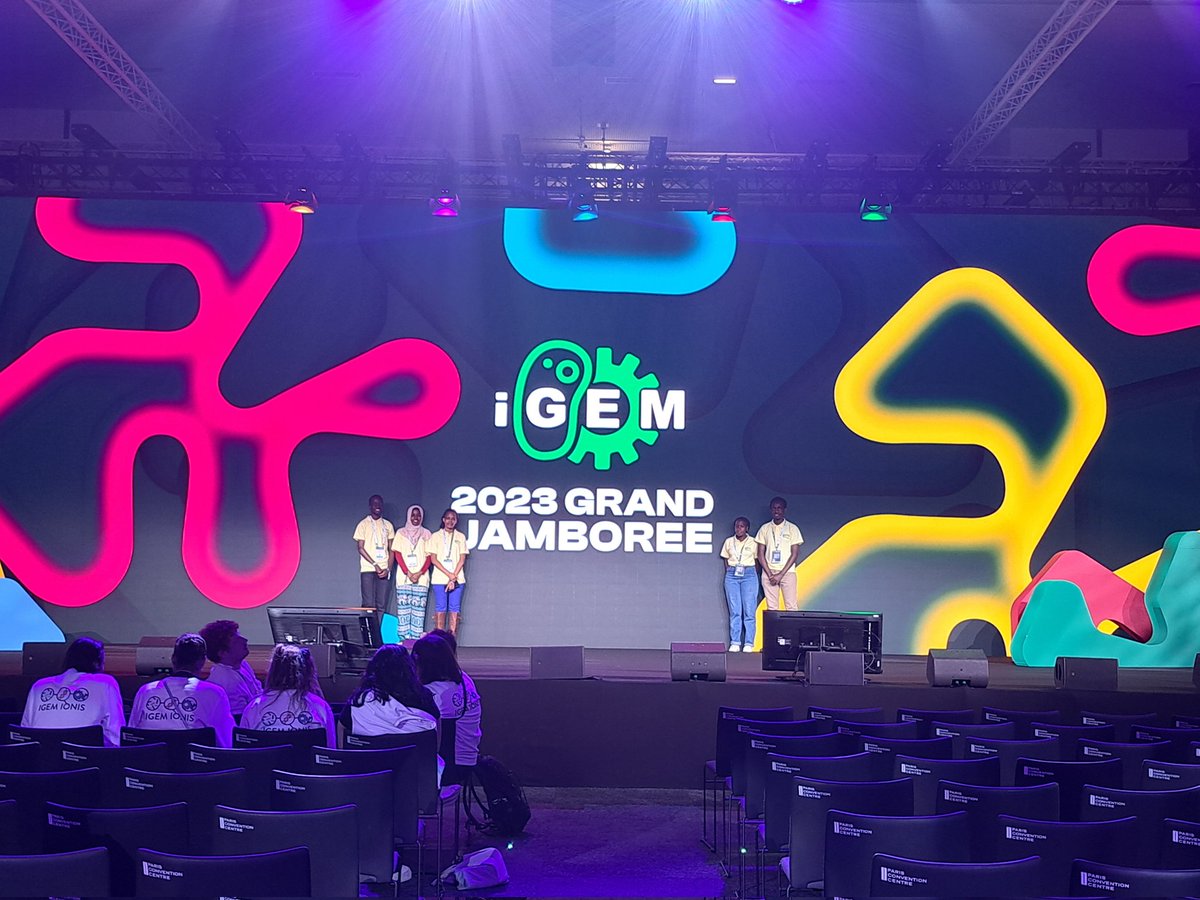 2023igem's tweet photo. #Day2 at the @iGEM Grand Jamboree - A remarkable showcase of Uganda, East Africa, and Africa's potential of #syntheticbiology on the global stage. Our potential remains unlimited #ScienceWithoutBorders #AfricaInnovation https://t.co/9ChNQg1Xdx