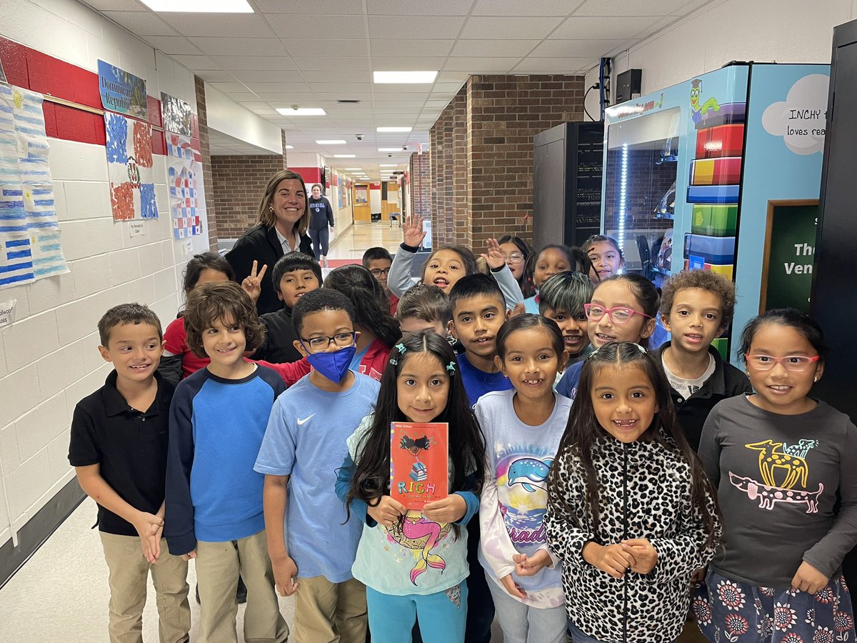 First Trip to the Book Vending Machine!! We are so proud of you!!!! Our friend has been showing lots of responsibility in 2nd Grade and has been an excellent  example for others! Keep up the excellent work☺️🏅#RBBisBIA #RBBEF #responsibility #readingadventures