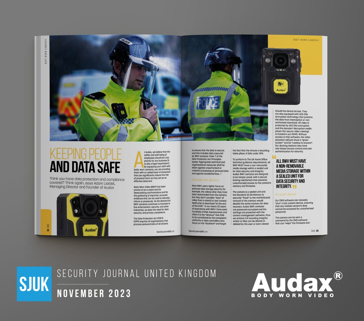 The November issue of Security Journal UK (SJUK) is out now.  Another great issue but for those interested in BWV then of particular note are these pages : digital.securityjournaluk.com/html5/reader/p…

 #securityindustry #security #bwv #bodywornvideo #bodyworncameras