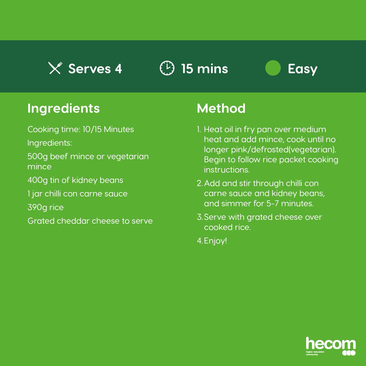 educationcoms's tweet photo. looking to improve your cooking skills without spending too much time or money? Our budget-friendly recipes are easy to make and perfect for beginners and pros alike. From delicious pasta dishes to flavourful chili con carne, we have a variety of flavours for you to enjoy. https://t.co/9pqA8XymEA