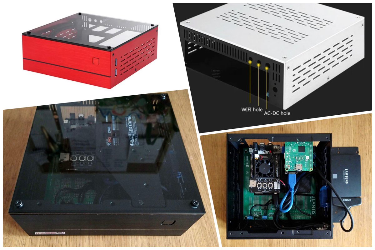 🚨The B01 is a sub-$40 Mini ITX case with a console form factor for #MiSTerFPGA 

Space for #ATLANTISforMiSTer + #MT32Pi + SSD.  

Check out the black edition photos from a friend of ATLANTIS, J_Kuba

Comes in multiple colors and the option of a cool glass window ✨