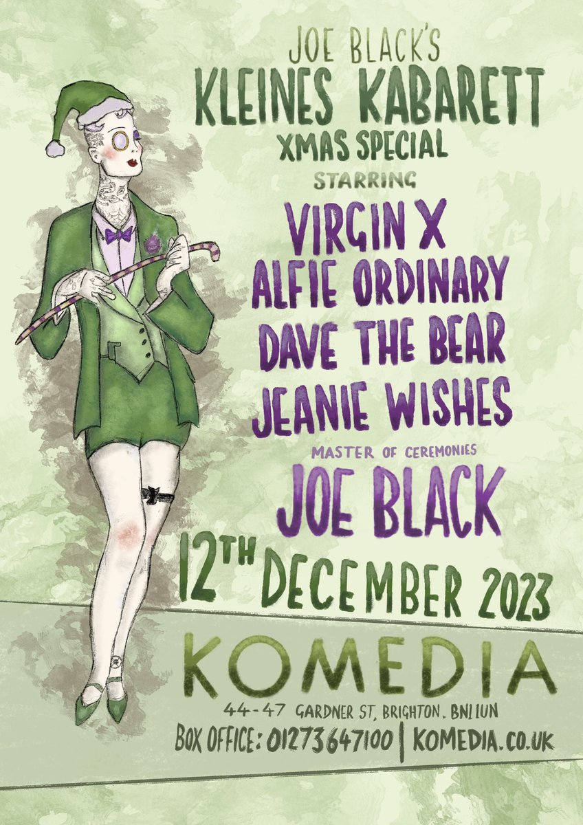 Thank you all who were a part of last night. I had such a wonderful time! Next up, the Kleines Kabarett Xmas Special! December 12th @KomediaBrighton komedia.co.uk/brighton/cabar…