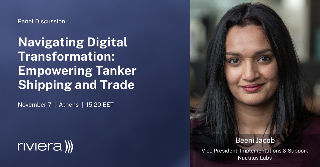 Join us at #ITST2023 in Athens <a href="/RivieraMaritime/">RivieraMaritimeMedia</a>, where Beeni Jacob, VP Implementations &amp; Support, will join Bernhard Schulte Shipmanagement, @ColumbiaSM &amp; <a href="/PrimeMarine/">Prime Marine</a> for a panel discussion on disruptive tech in tanker shipping. 

Agenda: hubs.ly/Q027xDCj0

#ITST2023