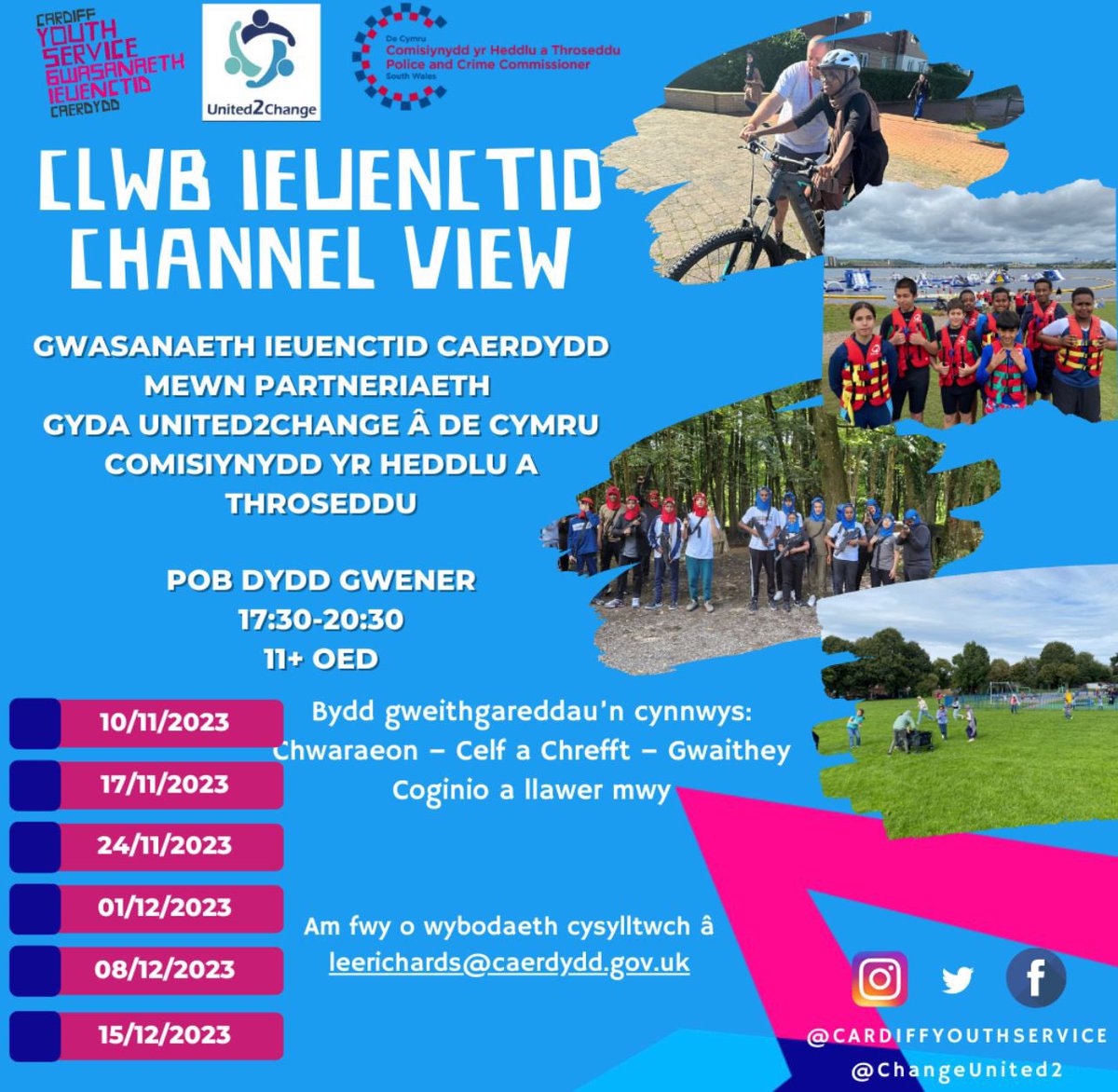 Channel View Youth Club

Every Friday 5:30-8.30pm
Age 11+

Channel View Leisure Centre