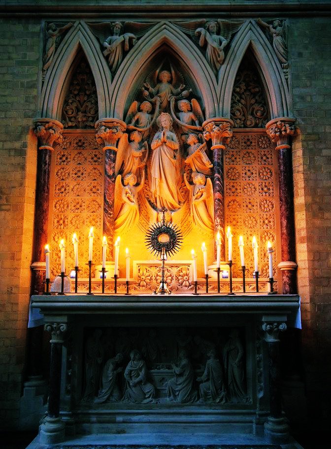 PrayTheRosary's tweet photo. Jesus is truly present Body, Blood, Soul, and Divinity in the Most Holy Eucharist https://t.co/lUqYsS5hpa