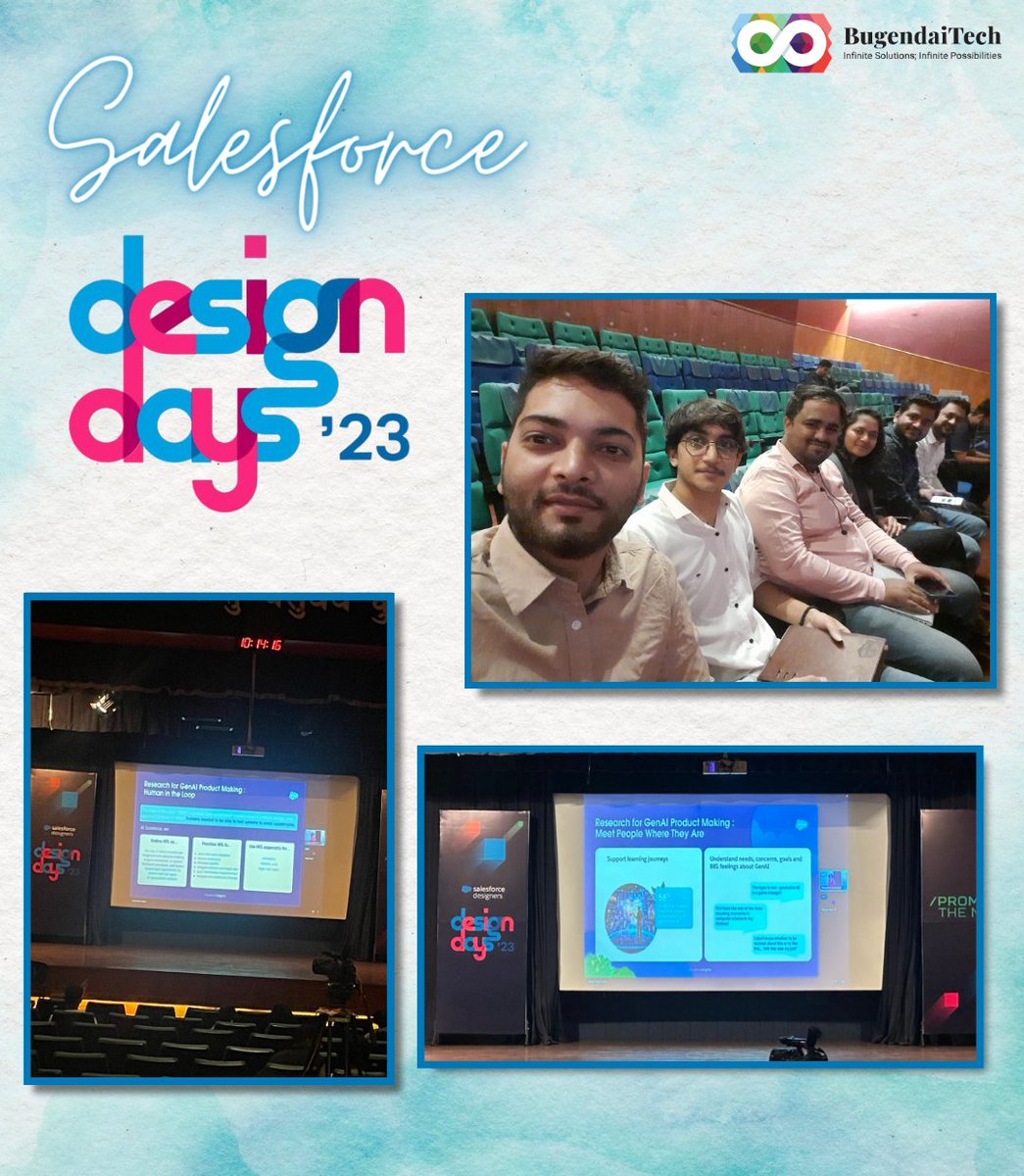 BugendaiTech's tweet image. #SalesforceDesignDays23 was a great conference &amp;amp; opportunity to learn from the best &amp;amp; brightest in the #SalesforceDesign community. 

#salesforcedesigners #designconference #salesforce #GenAI #technology #innovation #networking #growth #connections #BugendaiTech #BugendaiOhana