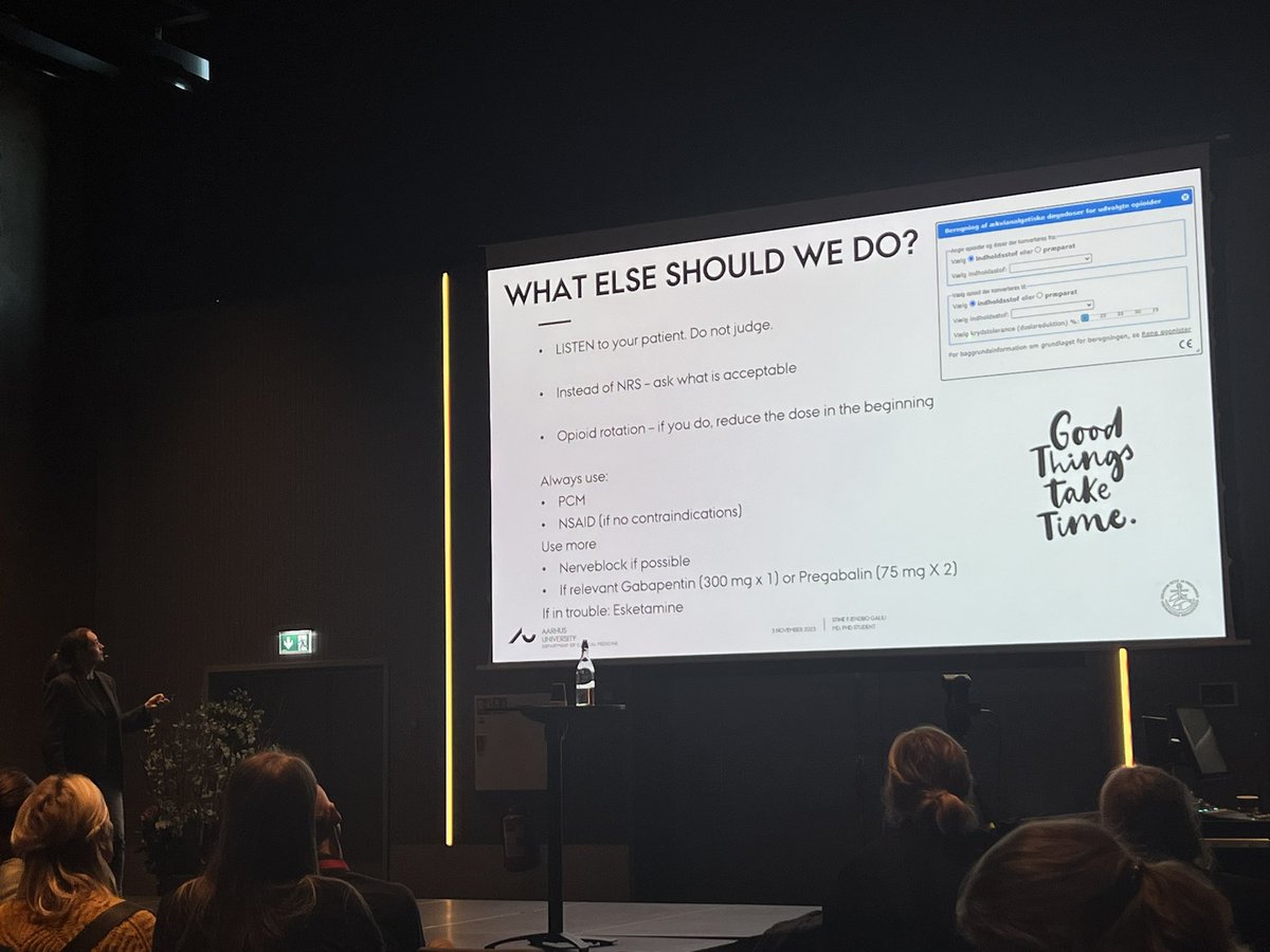 DocDuNord's tweet photo. Lyt til jeres patienter! De må gerne få smertestillende selvom de er i fast opioid behandling. Brug gerne lav-dosis ketamin.
Tak Stine Fjendbo Galili
#DEMC10 https://t.co/FQyPd65OYA