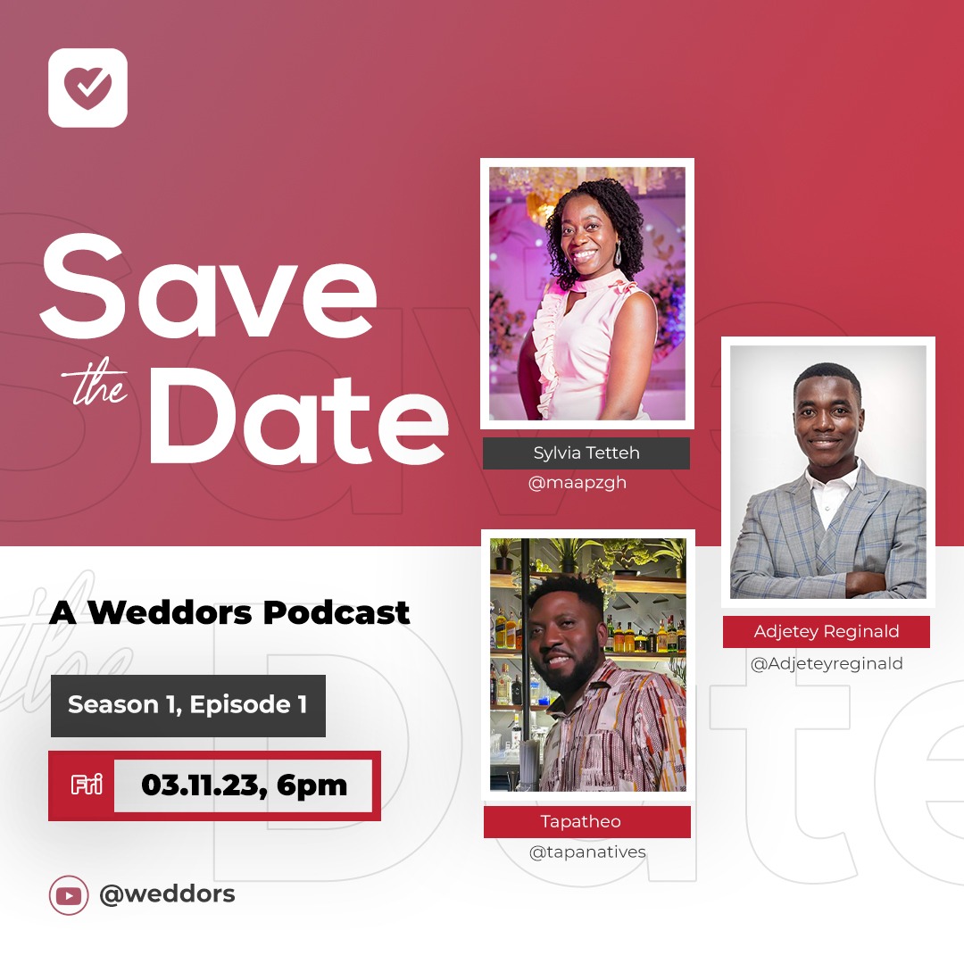weddors's tweet photo. Get Ready to SAVE THE DATE!❤️😘🥰 💍🎧 

Got a bunch of questions about weddings and how to plan them? Join us today for the grand premiere 🎥 of our Podcast (SAVE THE DATE)on the weddors YouTube channel: https://t.co/pTAdCtwLLJ https://t.co/rmoMmmojDq