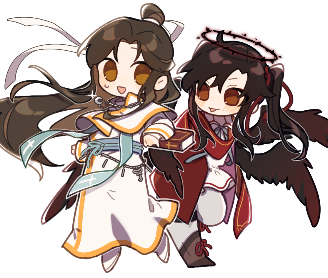 「#TGCF #天官赐福 一部加筆修正したハロウィン花怜せっかくなのでこっちにもあ」|▽（修行僧）のイラスト