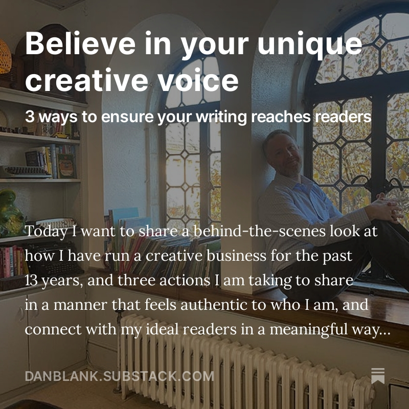 My latest essay is now live. You can read it here: danblank.substack.com/p/believe-in-y…