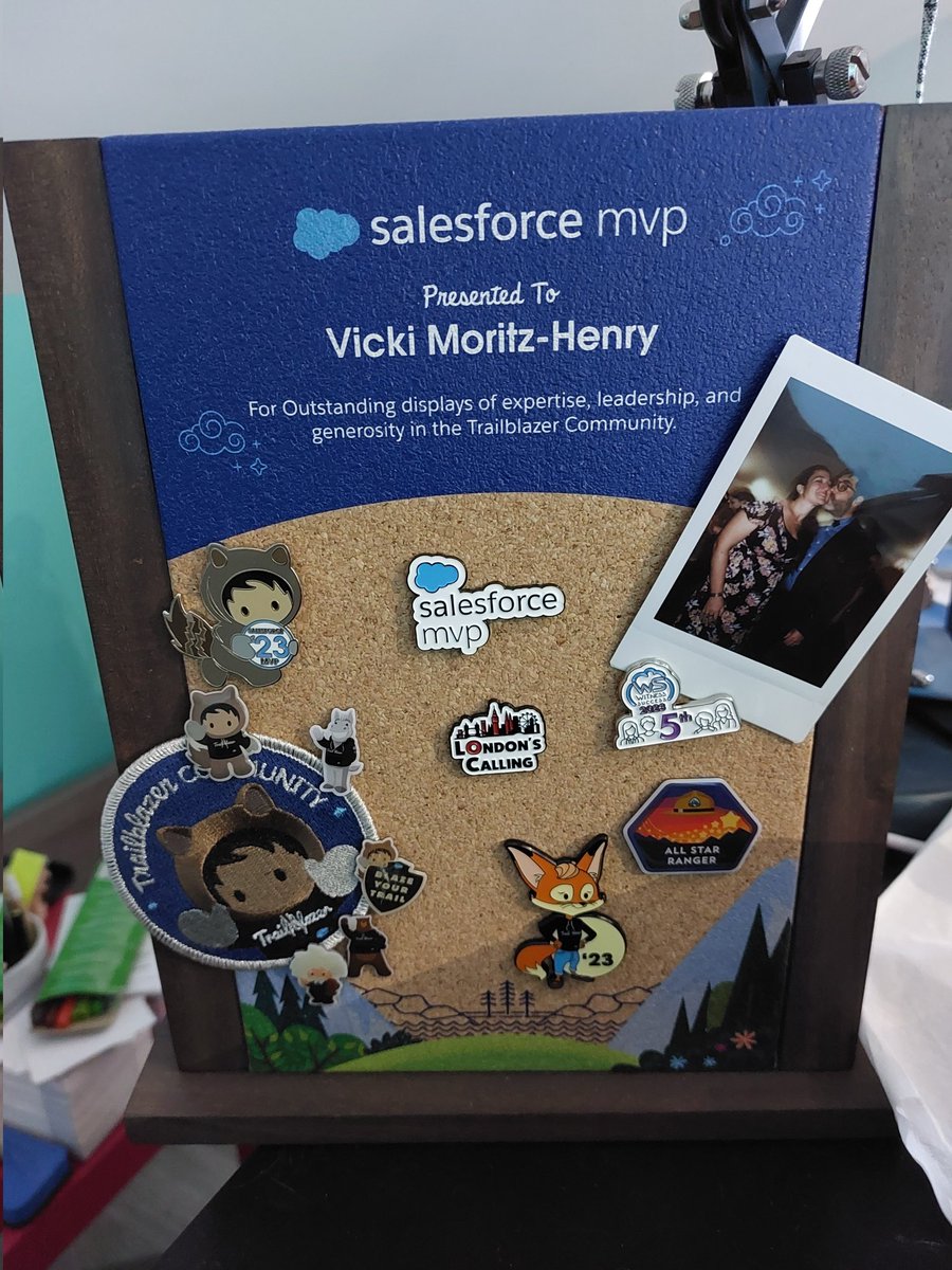 Thank you <a href="/salesforce/">Salesforce</a> for the #SalesforceMVP love!

Both a great way to show off memories and a good reason to clean my office to find all my pins 😁

#MarketingChampion #CertifiedInstructor