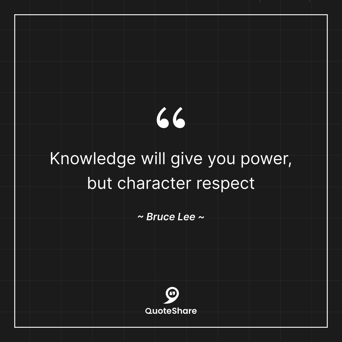 _quote_share's tweet image. 💡 "Knowledge will give you power, but character respect." - Bruce Lee.

Choose your idol, tap into their wisdom, and let their words inspire you. Discover the power of inspiration with Quote Share! 🌟📚

#BruceLee #QuoteShare #WisdomToInspire #dailymotivation #Inspire
