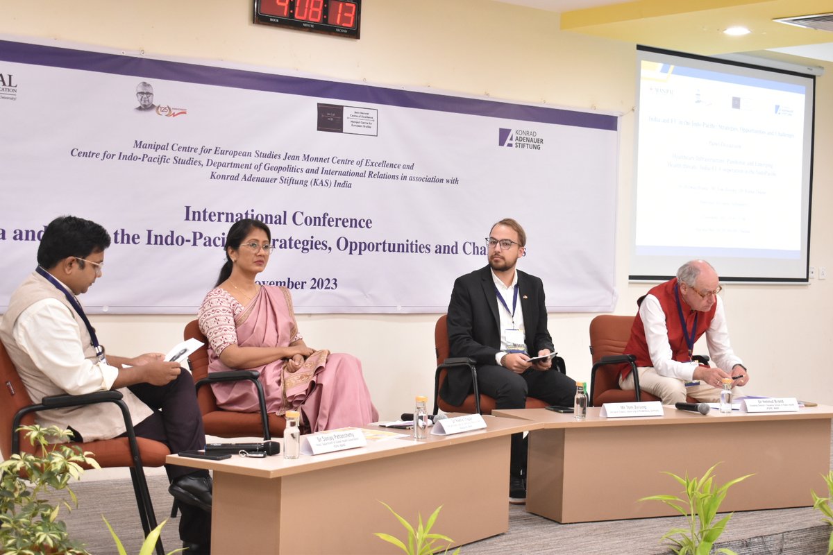 International Conference on India and EU in the Indo-Pacific: Strategies, Opportunities and Challenges

Session 3: Healthcare Infrastructure, Pandemic, and Emerging Health Threats: India-EU Cooperation in the Indo-Pacific

<a href="/MAHE_Manipal/">Manipal Academy of Higher Education</a> <a href="/kas_india/">Konrad-Adenauer-Stiftung India</a> <a href="/mces_mahe/">Manipal Centre for European Studies</a> <a href="/girmanipal/">Dept of GIR, MAHE</a>