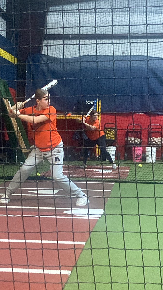 CharlotteB_rown's tweet photo. Raking softballs with my Sis @SkylarBrown23 last night to get me fired up for this weekend! Let’s Go! https://t.co/DkJXtD1YOZ