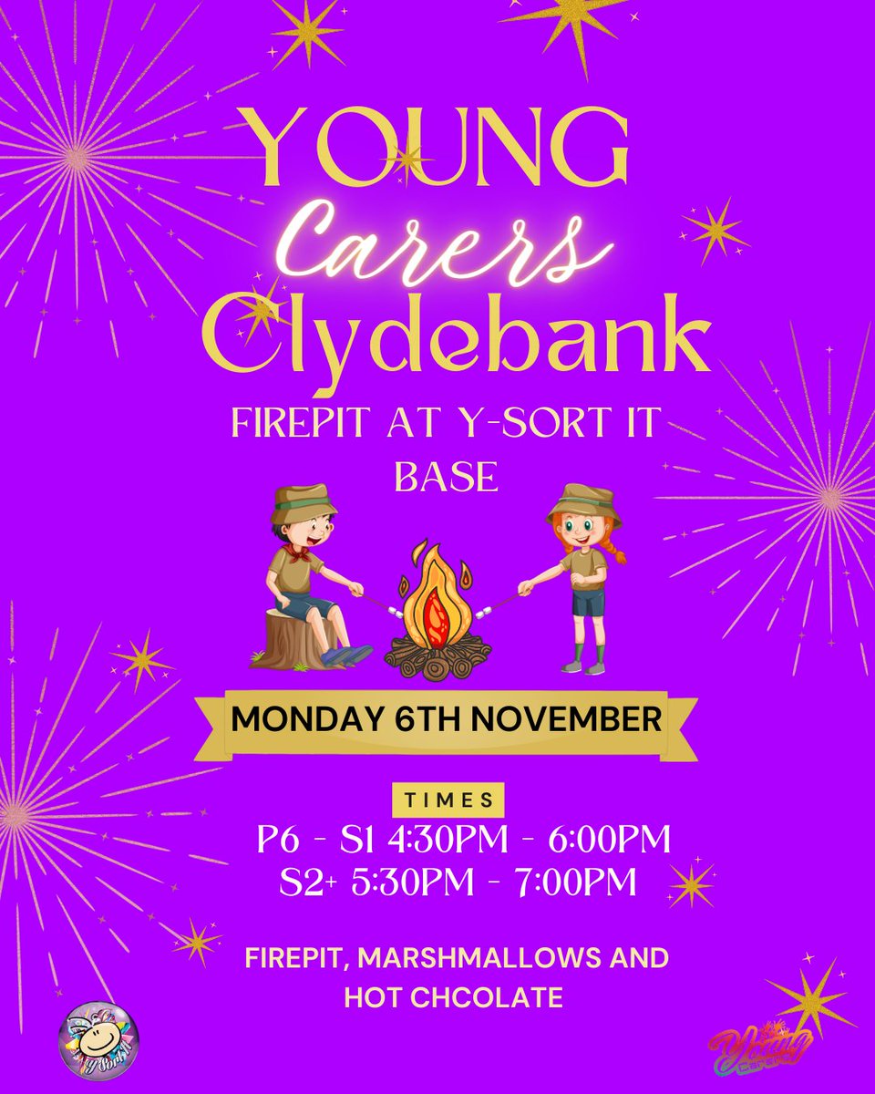 🔥🍫 Join us in Clydebank for a marshmallow roasting extravaganza! We're bringing the heat, the sugary goodness, and the laughs. P6-S1, get your toasting skills ready at 4:30PM, while S2+ can join the s'mores party at 5:30PM. Don't miss out on this 😂🔥 #MarshmallowMania