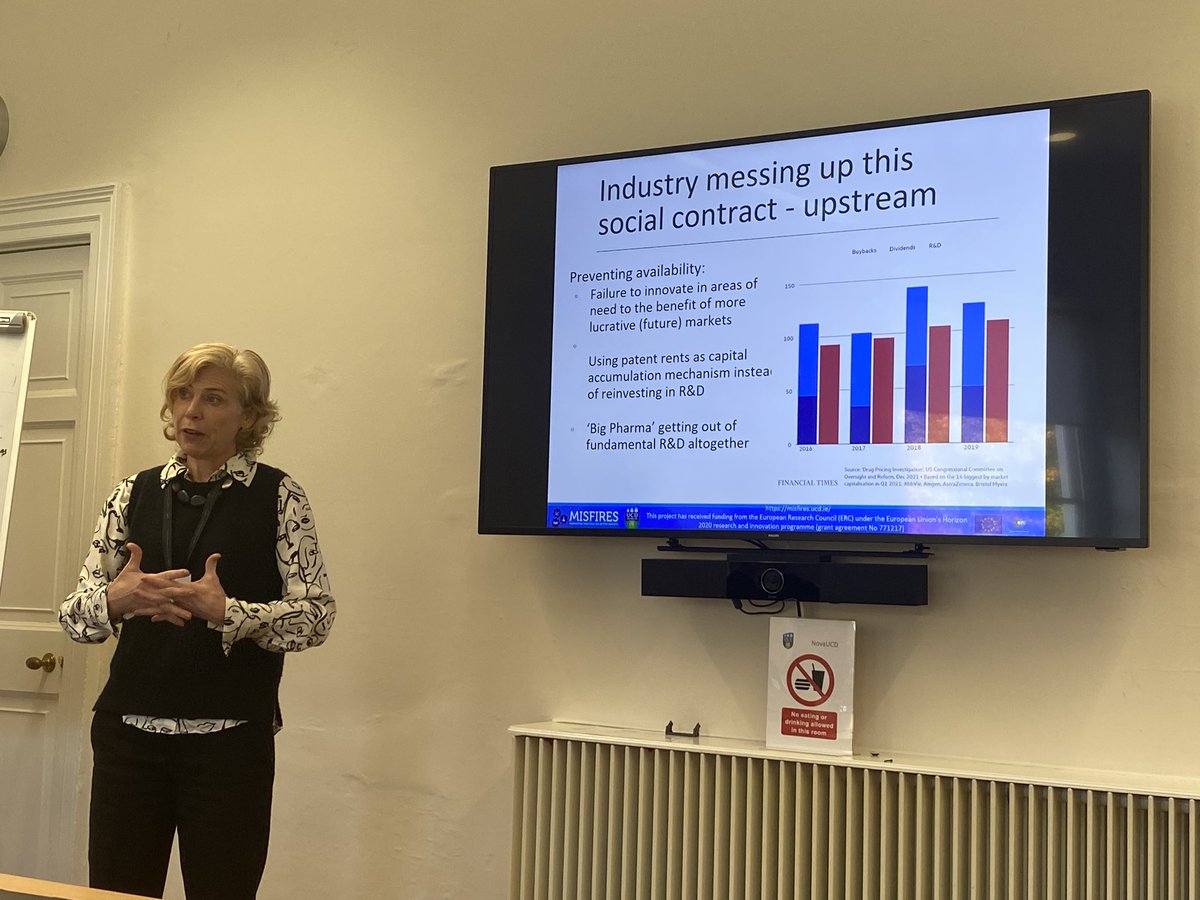 “There is a lot of evidence that pharmaceutical companies don’t innovate in areas of greatest need” - @complexmarkets opens @NovaUCD @MISFIRES_ERC conference.