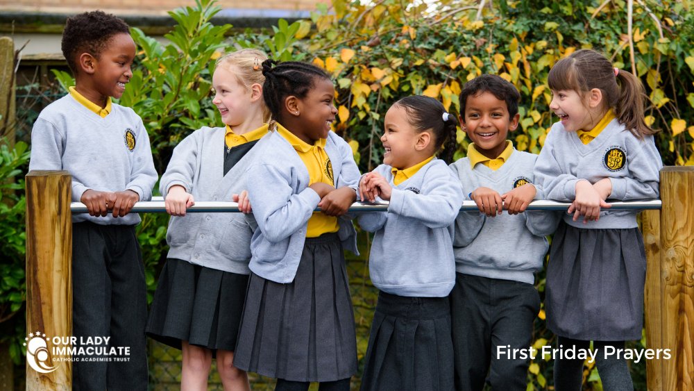 We join Mary Ward, Lay Chaplain <a href="/StJohnRig/">St John Rigby Primary School</a> in Bedford, as we pause a little and give thanks for our times of happiness and smiles #OLICATcommunity #OLICATFirstFriday