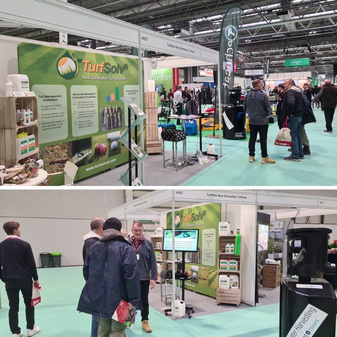 TurfSolvUk's tweet photo. We had a great time at this year's SALTEX. Thanks to all of you who came to visit our stand, it was a pleasure to meet you and explain the benefits of using Turfsolv®.

#GroundsManagement #GroundsManagementExpo #Grounds https://t.co/6NOxmaY98N