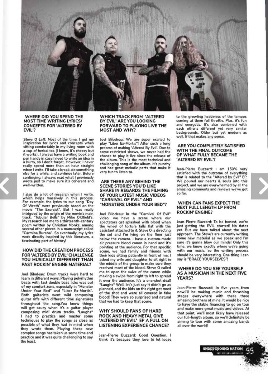 It’s an absolute honour to have two full pages dedicated to us in this super rad @UGNMag 🤘🏻 Find out why we decided to dedicate ourselves into horror themed metal, and read about crispy behind the scenes moments when shooting our video for 'Carnival Of Evil'!!! @AsherMedia