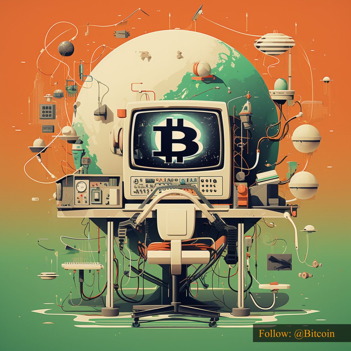Bitcoin's tweet photo. #Bitcoin may be cutting-edge technology, but its disruptive influence on traditional finance is nothing short of a retro revolution, reminiscent of a bygone era when money had a simpler and more decentralized essence. https://t.co/8K7mxkvrgd