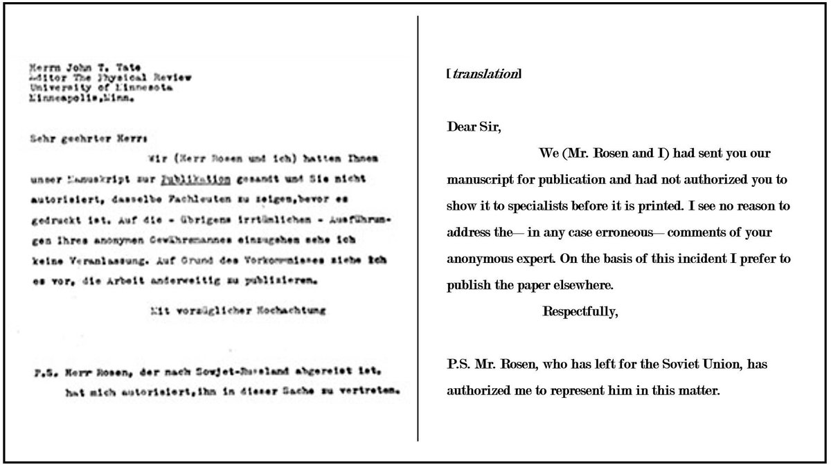 Later today there is a new @nulliusverbapod episode on Peer Review, where we will give useful advice for junior researchers on how to respond to peer reviews, such as the 'Einstein Method': 'I see no reason to address the—in any case erroneous—comments of your anonymous expert.'