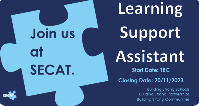 S_E_C_A_T's tweet photo. Shoeburyness High School are searching for an LSA to join their team.
The role starts ASAP, and the application closing date is the 20th November 2023 at midday.
#hiring #education #SECAT
https://t.co/zXP45EwDM4 https://t.co/9Poz2RC33R