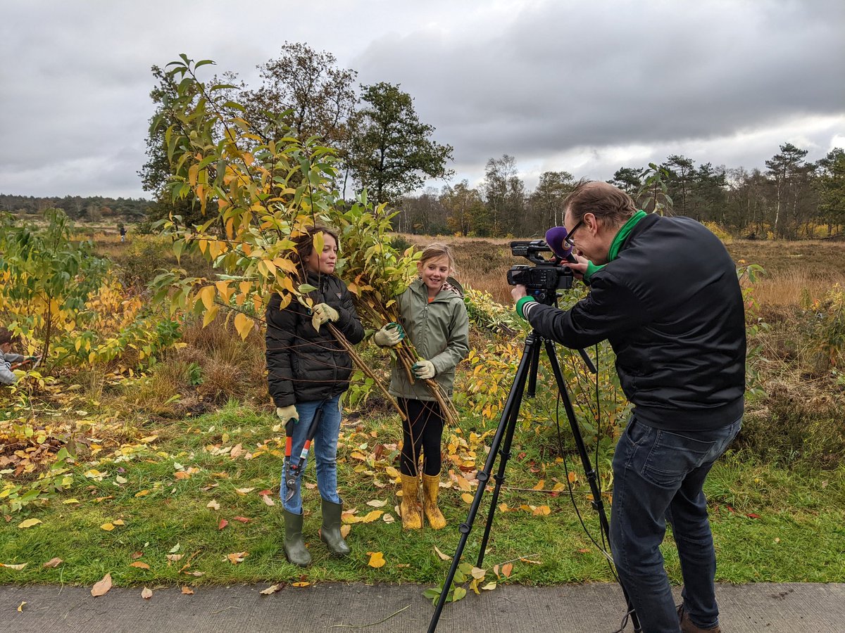 SaskiaBemer's tweet photo. In #Hoenderloo heeft IKC Hei &amp; Bos geholpen op de heide. Vol enthousiasme aan de slag met verwijderen van Amerikaanse vogelkers. Vanavond ook op Omroep Gelderland! Meld je nog aan op https://t.co/ACRHNf9DV3. Morgen kan je in Gelderland aan 67 klussen mee kan doen! @SLGelderland https://t.co/VbdmvrFuXV