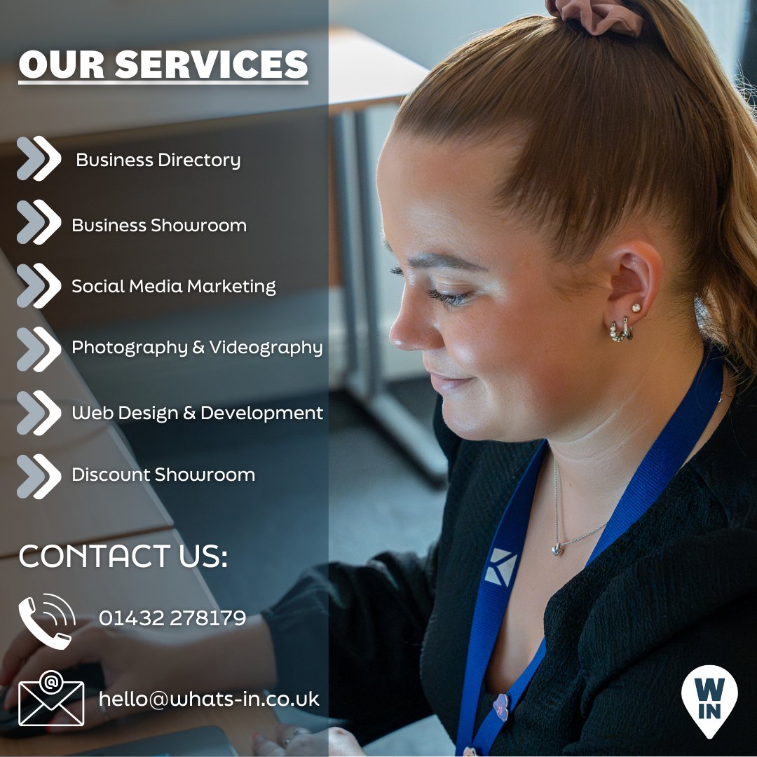 Boost your business to new heights with What's In! 🚀

We provide a wide range of services to help you take your business to the next level - be sure to get in touch with us to see how we can help you! ✨

#WhatsIn #Bristol #BusinessServices #Marketing #WhatsInBristol