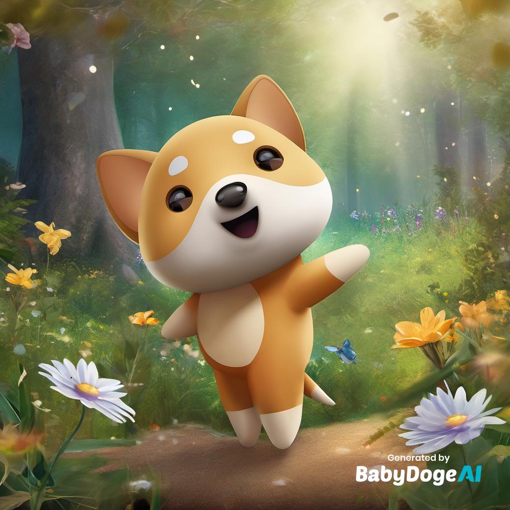 BabyDoge's tweet photo. "A BabyDoge painting in the magical forest, trees and magical wildflowers surrounding him" Generated via #BabyDogeAi Generate your own now at https://t.co/tyex8v7Qfm https://t.co/dvG9SRg3Gf