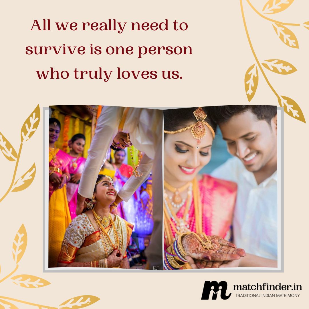 matchfinderin's tweet photo. "All we really need to survive is one person who truly loves us", find your loving partner on https://t.co/NyARAGDQ2Y
.
.
.
#matchfinder #matrimony #marriagegoals #marriagequotes #indianwedding https://t.co/UT6cbzar4P