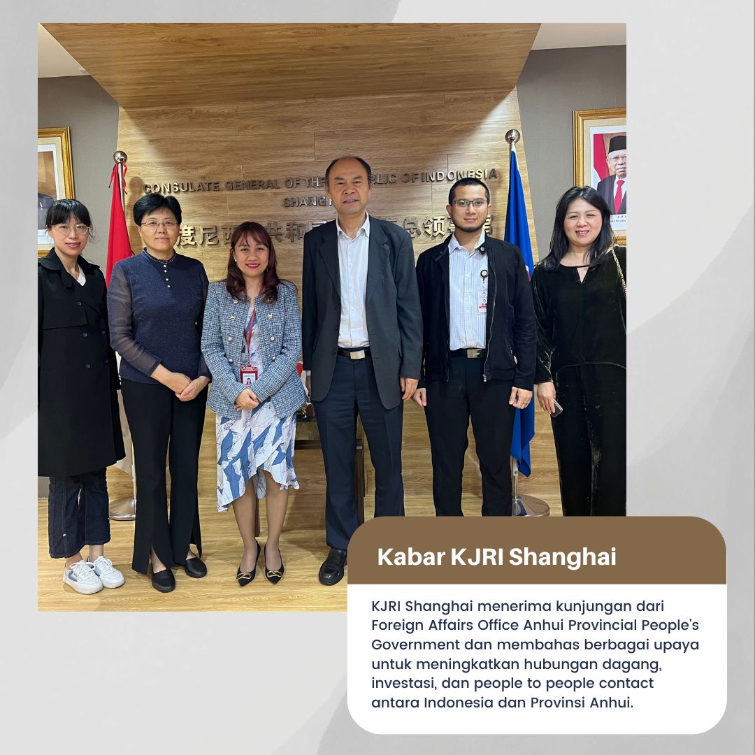 INAinShanghai's tweet photo. (Shanghai, 2/11) KJRI Shanghai menerima kunjungan dari Foreign Affairs Office Anhui Provincial People's Government yang dipimpin oleh Mr. Wang Nianbao, Deputy Director-General Foreign Affairs Office Anhui Provincial People's Government. #IniDiplomasi #IndonesiaUntukDunia https://t.co/UX76UiWuog