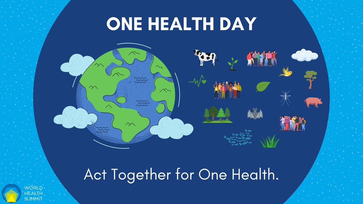 WorldHealthSmt's tweet photo. Today is #OneHealth Day🌍 To prevent and overcome health threats effectively, we must look at the environment, plants, humans, and animals together.

💡Interested to learn more? Check out the following #WHS2023 session recordings⬇️

▶️WS 04 – One Health: Risk Assessment of Avian Influenza
https://t.co/3f6fFvhwGp
▶️WS 15 – Tackling One Sustainable Health Challenges
https://t.co/2t9ygg53t3
▶️WS 20 – Intergenerational and Interspecies One Health Equity
https://t.co/ltYqzQDc6h
▶️KEY 06 – Sustainable Health for People and Planet
https://t.co/r6ReRVFstM