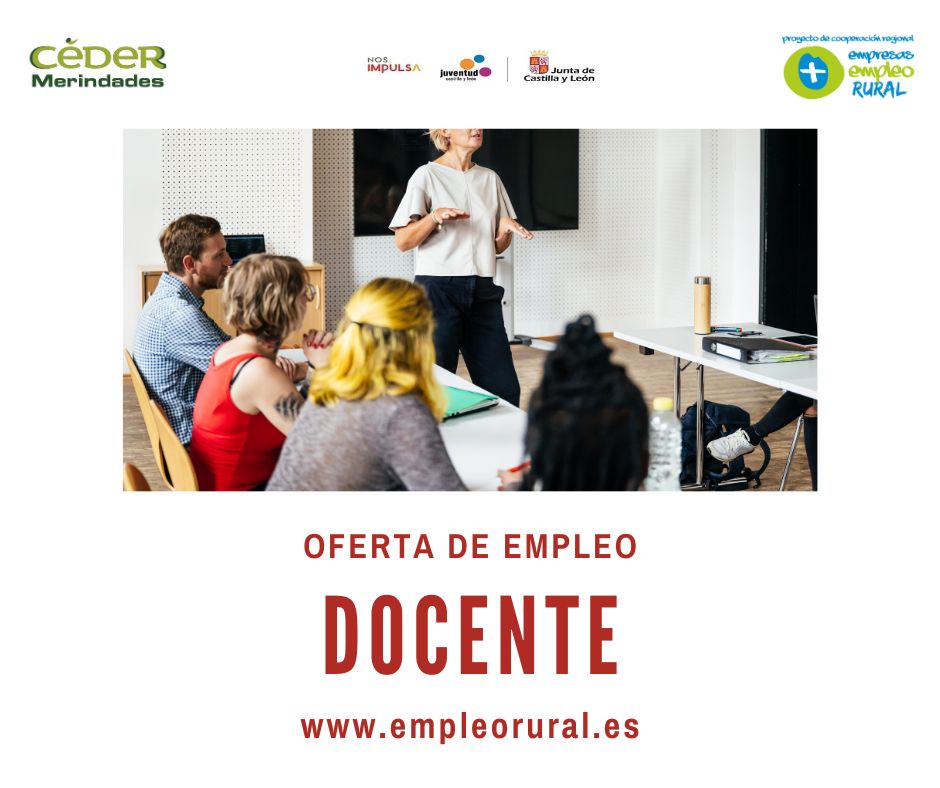 CEDERmerindades's tweet photo. #empleo #Merindades
Seleccionamos 𝗗𝗢𝗖𝗘𝗡𝗧𝗘 para entidad  ubicada en Villarcayo
Consulta toda la información aquí  https://t.co/aZRWC1Ao6X   e inscríbete!!
Recuerda actualizar tu CV para valorar tu candidatura.
@empresasempleo https://t.co/ETzMd0NWL0