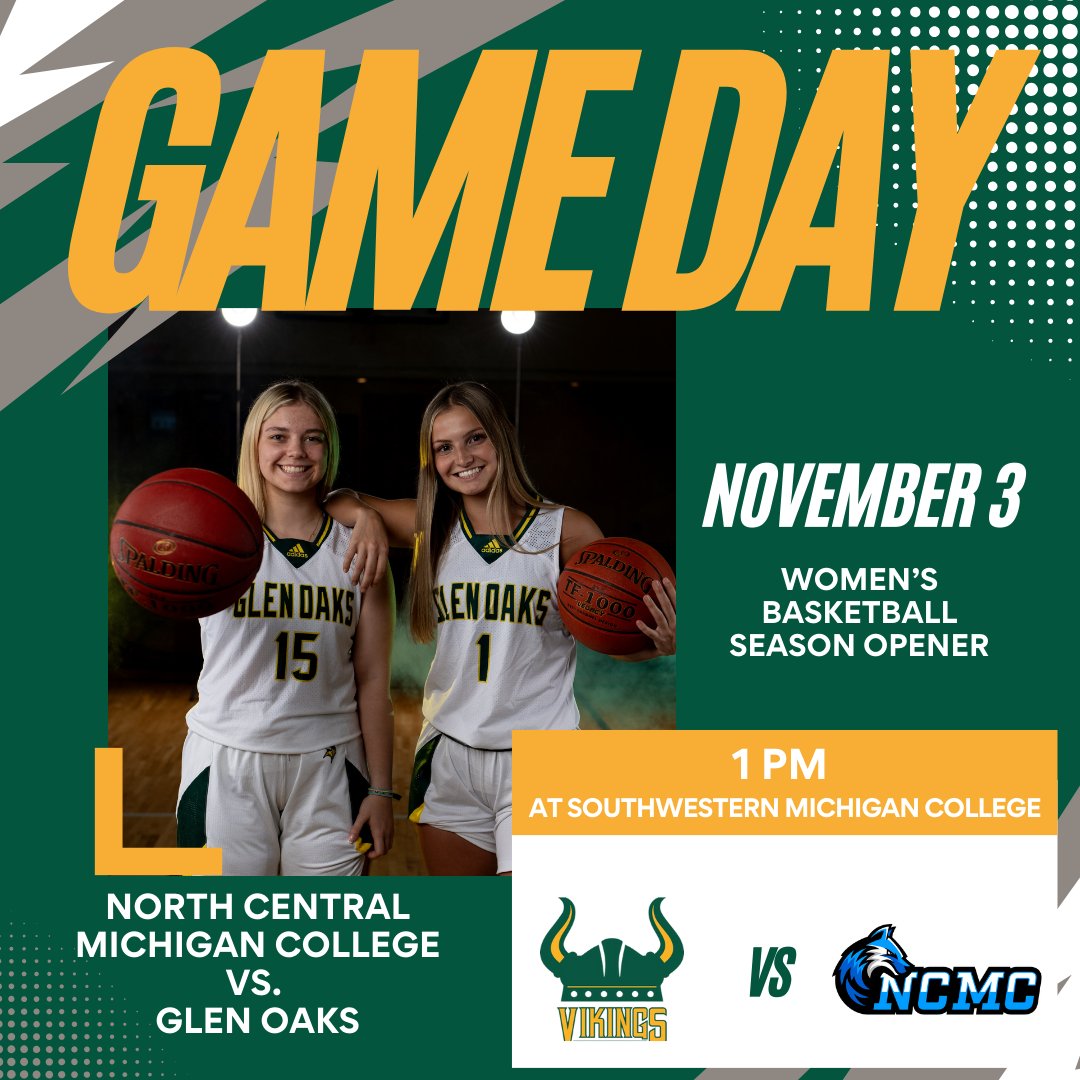Our women's basketball team starts the year over in Dowagiac at 1 p.m. today against North Central Michigan College. Go Vikings!
