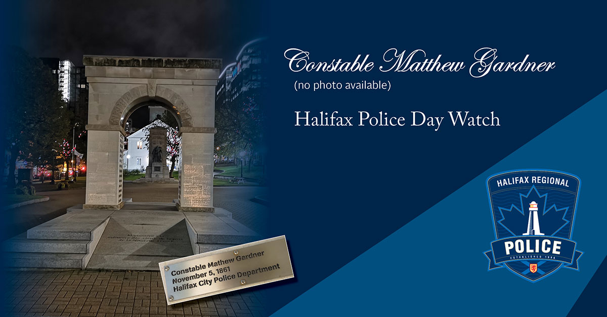 HfxRegPolice's tweet photo. Cst. Matthew Gardner passed away on Nov. 5, 1861. He was Halifax's first police officer to die in the line of duty after being stabbed on the schooner “Shooting Star." Cst. Gardner will never be forgotten for his service &amp; for making the ultimate sacrifice. #LODD #NSFallen https://t.co/G0HIgfcRvi