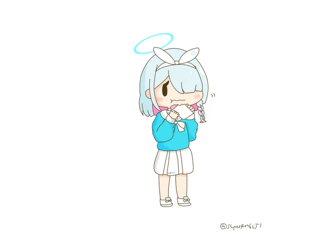 こちらはピンク封筒を食べるアロナ #ブルアカ