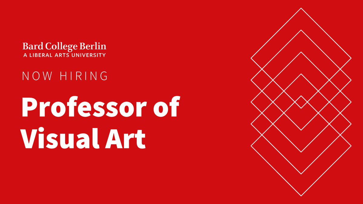 BCB seeks to appoint a professor of visual art. The successful candidate should have a record of internationally-recognized achievement in one or more areas of visual media—preferably film, video, photography—or in interdisciplinary use of these media. berlin.bard.edu/about-us/emplo…