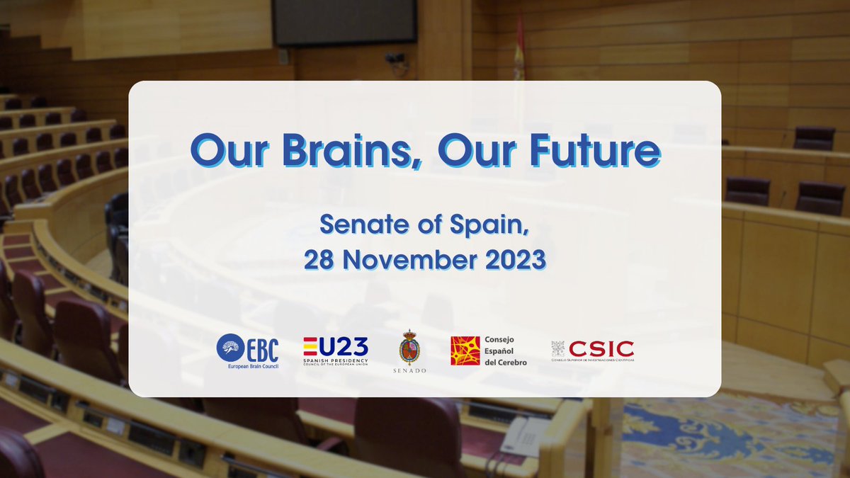 EU_Brain's tweet image. 🔴 On November 28, EBC looks forward to organising the event "Our Brains, Our Future" together with @eu2023es and in partnership with @ConsejoCerebro and @CSIC, hosted in the Senate of Spain @Senadoesp in Madrid!

Learn more and register: bit.ly/3SsnfEY