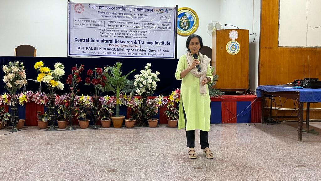 Painting competition, Elocution competition for staff and students at CSRTI Berhampore, and elocution competition at PMKV Berhampore on the topic "Say no to corruption; commit to the Nation" as a part of Vigilance Awareness Week 2023 on 1st, 2nd &amp; 3rd Nov. 23 respectively.