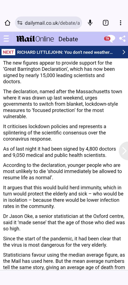 🚨 The source of Johnson's 'get COVID and live longer' thinking was @oke_jason at @carlheneghan's #CentreForEvidenceBIASEDmedicine in @DavidRoseUK's #GreatBarringtonDeclaration piece for The Mail on 8th October 2020

#WrongAgainHeneghan

🤦 dailymail.co.uk/debate/article…