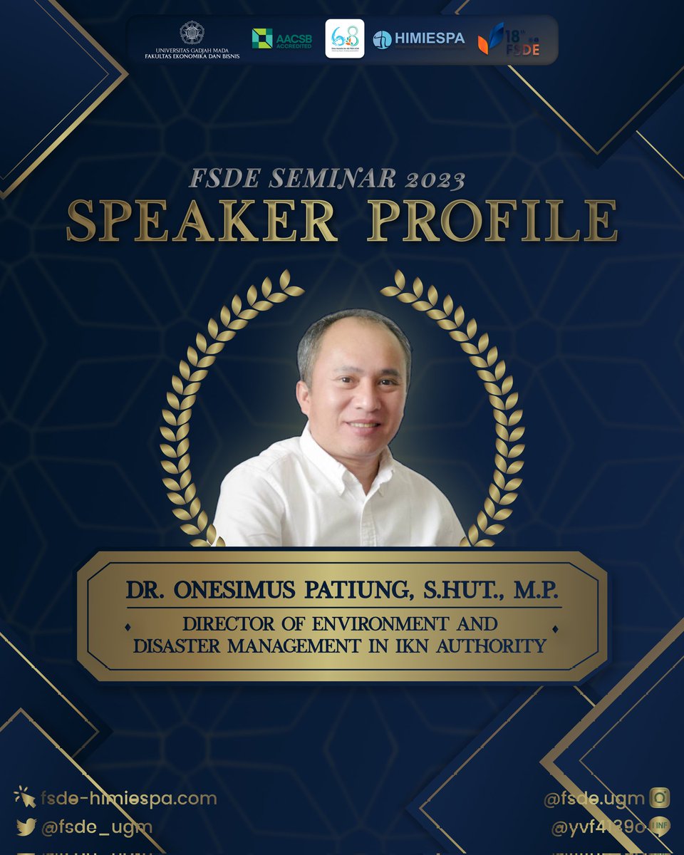 FSDE_UGM's tweet photo. [SPEAKER REVEAL FSDE SEMINAR]

🗣👀Get ready to embark on a journey of enlightenment and inspirations as Drs Andrinof Chaniago and Faisal H. Basri shares their vision in advance to Ibu Kota Nusantara!🚀🌏 https://t.co/ekDWqPeRCb