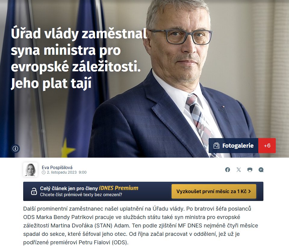 FialovaD's tweet photo. Propagandista Evropské unie Martin Dvořák našel práci ve vládě i pro svého syna.

Něco jako externí konzultant, že by? Tam se to všechno hezky vždy skryje. https://t.co/eR5QFJDnRS