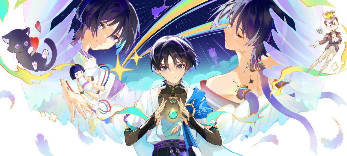 Cu09291's tweet photo. 尽管我们手中空无一物
#scaramouche #wanderer #GenshinImpact #散兵 https://t.co/hOkdLb9jPK