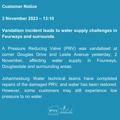 Johannesburg Water tweet media