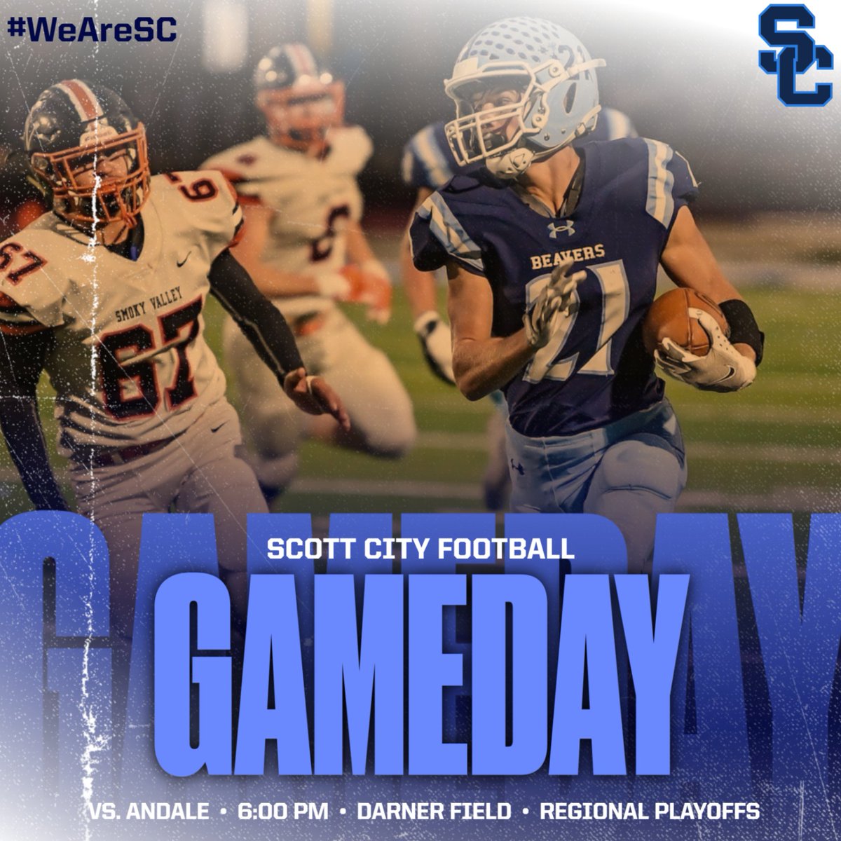 SCHSBeavers's tweet photo. SCHS will host Andale tonight at 6:00pm for a regional playoff game. A friendly reminder that for post season competitions, no passes will be accepted unless it is a KSHSAA Pass. 

KSHSAA Admission Prices:
Adults: $8.00
Students: $6.00

#WeAreSC https://t.co/FxrFuqWG0a