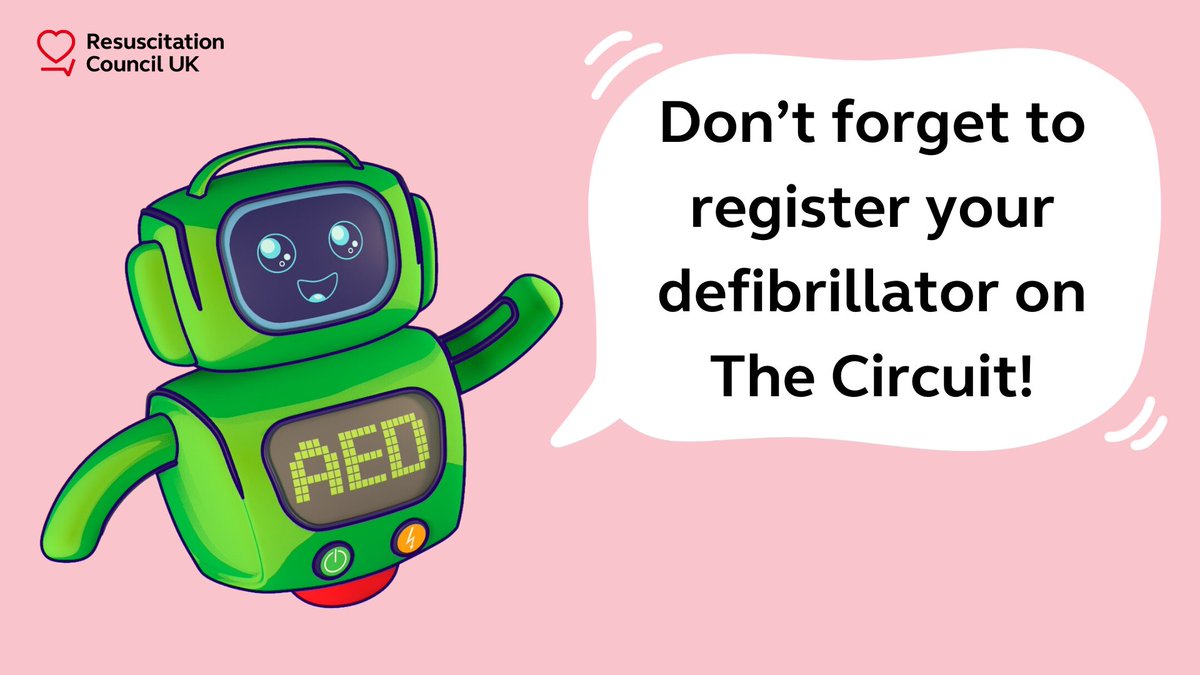 We’re asking all owners and guardians of public access defibrillators to register them on The Circuit.

The Circuit is an important database that helps people locate defibrillators while waiting for help, with tens of thousands already registered.

To learn more, visit